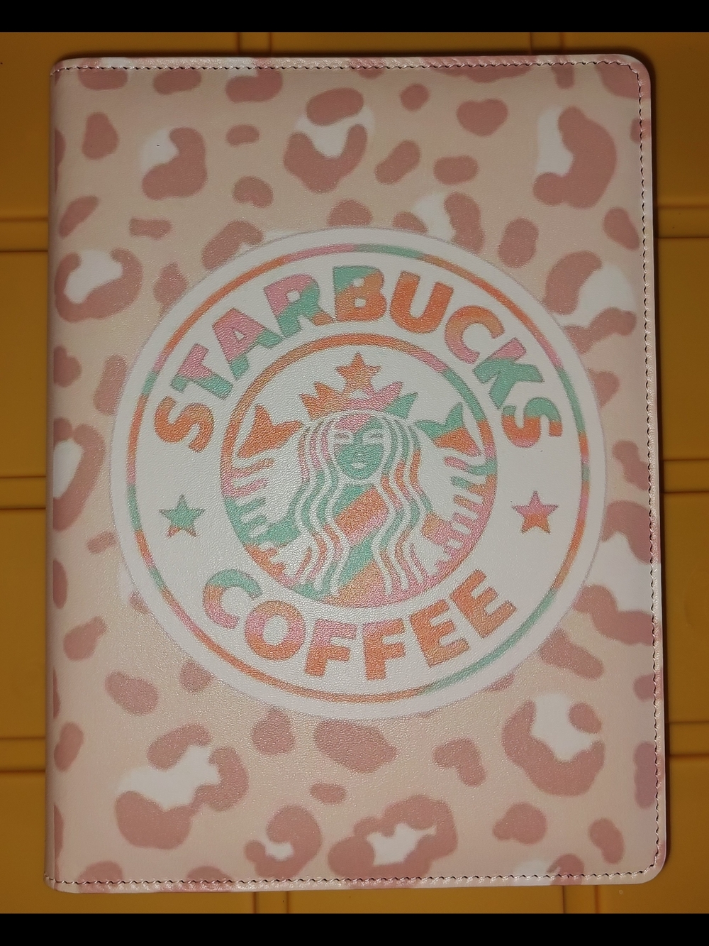 Starbucks Pink and Mint Leopard Logo Cover